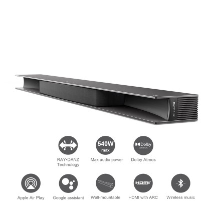 Tcl Soundbar 3.1 Potenza Max 240W Speaker Bluetooth, Dolby Audio, Hdmi Arc, Montaggio A Parete, Telecomando, Tre Modalita Di Suono