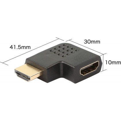 Connettore Video Techly Adattatore Hdmi Maschio Femmina Angolato 90&deg; I