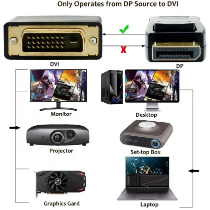 Cavo Adattatore Techly Monitor Cable Displayport 1.2 A Dvi Icoc Dsp-C1