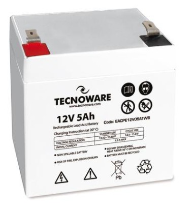 Batteria Ups Tecnoware 12Vdc 5Ah High Ermetica Al Piombo Bulk