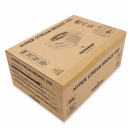 Alimentatore 500W Hyper Stream Bronze 2*Molex 4*Sata High Eff >85%