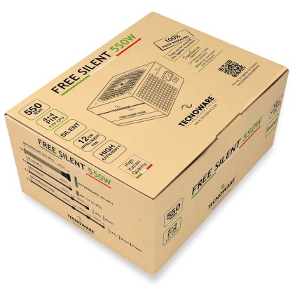 Alimentatore 550W 12Cm Free Silent 2*Sata 2*Molex Togheter On