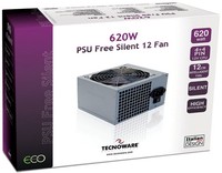 Tecnoware Alimentatore Per Pc, Free Silent, 620 Watt, Atx, 150X140X85Mm