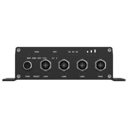 Teltonika ATRM50 5G Router for Transportation, Ultra-High Cellular Speeds, M12 CONNECTORS, DUAL SIM & eSIM, EN 45545-2 and EN 50155, PSU not included router wireless Gigabit Ethernet Dual-band (2.4 GHz/5 GHz) Nero