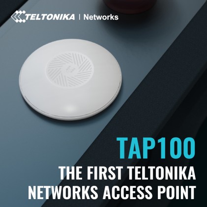 Teltonika  Accesspoint TAP100 2x1 Wi-Fi 4 300Mbit 1x 10/100 15W PoE - Access Point - 0,1 Gbps 300 Mbit/s Bianco Supporto Power over Ethernet (PoE)