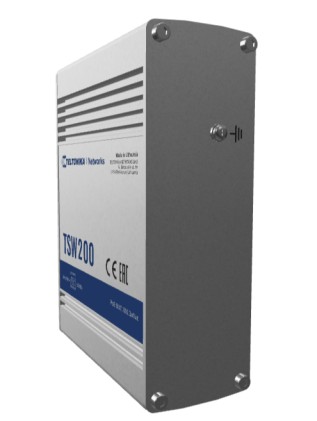 Teltonika TSW200 switch di rete Non gestito Gigabit Ethernet (10/100/1000) Supporto Power over Ethernet (PoE) Alluminio