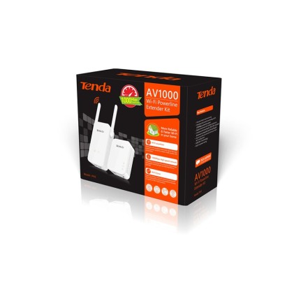 Tenda Powerline Wifi Extender Kit Av1000+300N 2 Porte Gigabit