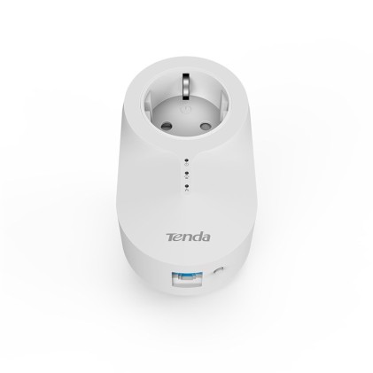 Tenda Powerline Av1000, 1 Porta Lan Gigabit, Plug Adn Play, Power Socket Integrato