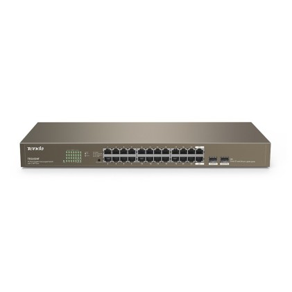 Tenda Switch 24 Porte Lan Gigabit + 2Xsfp Combo, Ieee 802.3/U/X/Ab, Switching 48Gbps, M1/M2/M3/M4