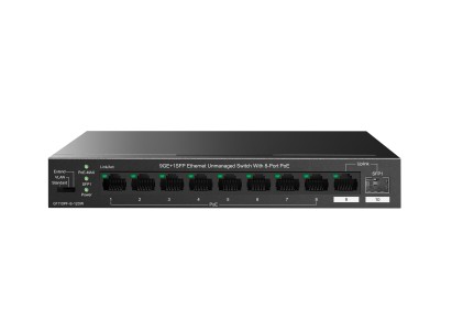 Tenda Switch Poe Unmanaged, 10 Port, 8 Poe, 1 Sfp