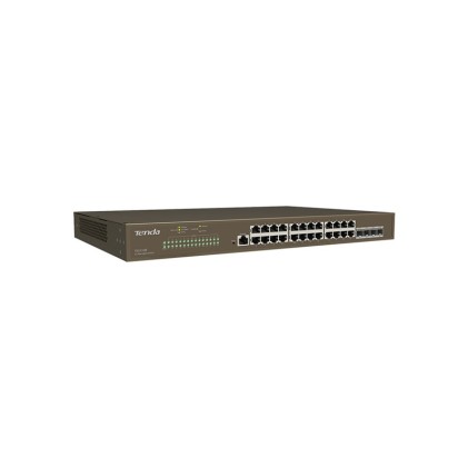 Tenda Switch L3 Managed Switch  24 Porte 10/100/1000 Base-T Ethernet - 4 Porte 1000 Base-X Sfp -1 Po