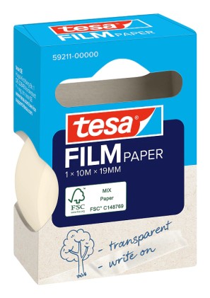 TESA tesafilm PAPER 10 m Carta Trasparente 1 pz