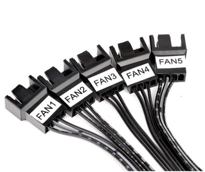 Thermaltake AC-010-B51NAN-A1 controller della velocit&agrave; della ventola 5 canali Nero 14 cm (5.5")