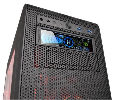 Thermaltake AC-010-B51NAN-A1 controller della velocit&agrave; della ventola 5 canali Nero 14 cm (5.5")