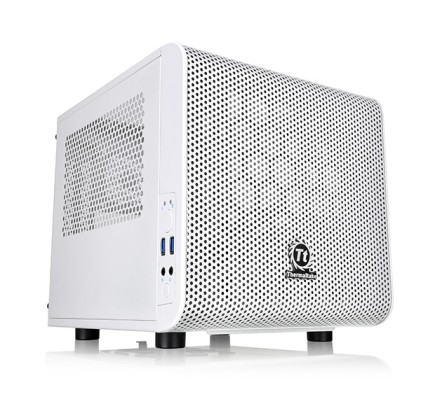 Case Thermaltake Core V1 Mini Cube Snow Ed. - Bianco retail