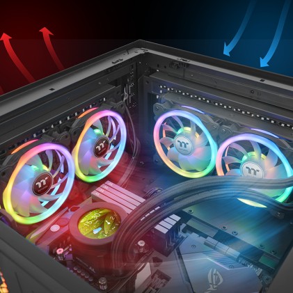 Thermaltake SWAFAN 12 RGB Case per computer Ventilatore 12 cm Nero 3 pz