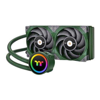 Thermaltake CL-W319-PL12RG-A sistema di raffreddamento per computer Processore Raffreddatore di liquidi tutto in uno 12 cm Verde 1 pz