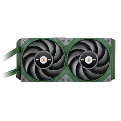 Thermaltake CL-W319-PL12RG-A sistema di raffreddamento per computer Processore Raffreddatore di liquidi tutto in uno 12 cm Verde 1 pz