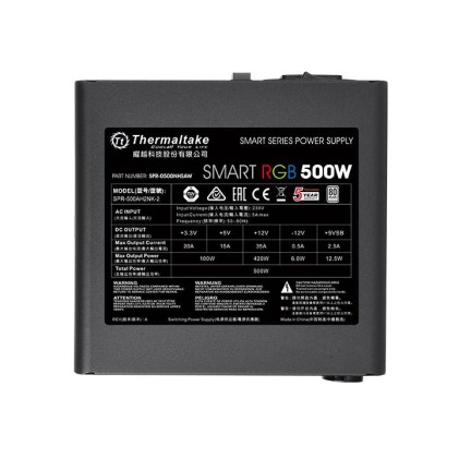 Thermaltake Smart RGB alimentatore per computer 500 W 20+4 pin ATX ATX Nero
