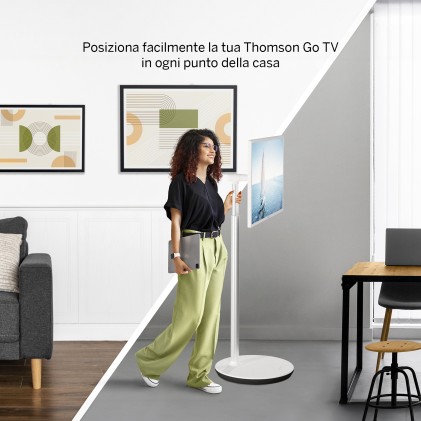 Tv 32 Thomson Go Tv Stand Rotelle Portatile Smart Android Tv
