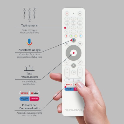 Tv 32 Thomson Go Tv Stand Rotelle Portatile Smart Android Tv