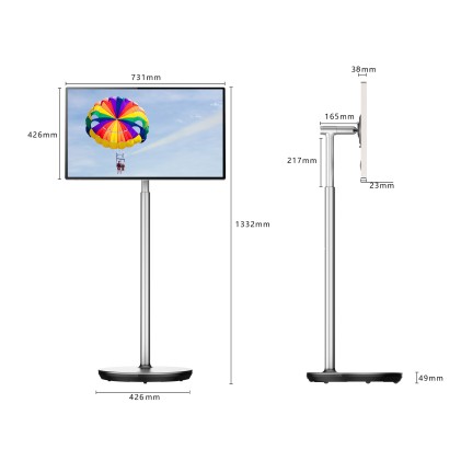 Tv 32 Thomson Go Tv Touch Stand 4K Portatile Smart Android Pivot Uhd
