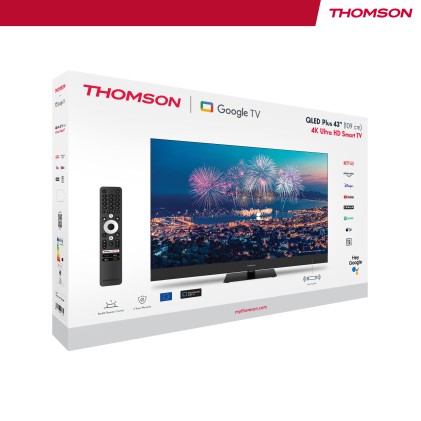 Tv 43Thomson Uhd Smart 4K Qled T2/C2S2 Google Tv Front Speak Piede