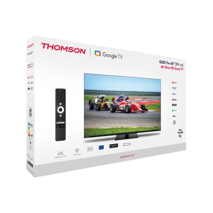 Tv 43 Thomson Uhd Smart 4K Qled Google Front Spk 144Hz Piede