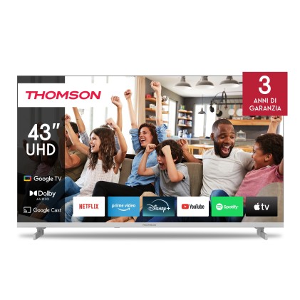 Tv 43 Thomson 4K  Smart Uhd T2/C2S2 Google Tv Frameless White