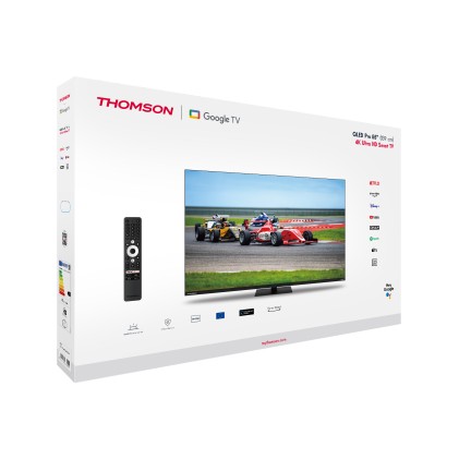 Tv 55 Thomson Uhd  Smart 4K Qled Piede Google Front Speaker 144Hz