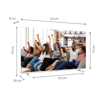 Tv 55 Thomson 4K  Smart Uhd T2/C2S2 Google Tv Frameless White