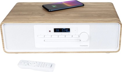 Thomson MIC301IBT set audio da casa Microsistema audio per la casa 10 W Bianco, Legno - CONFEZIONE APERTA