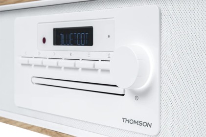Thomson MIC301IBT set audio da casa Microsistema audio per la casa 10 W Bianco, Legno