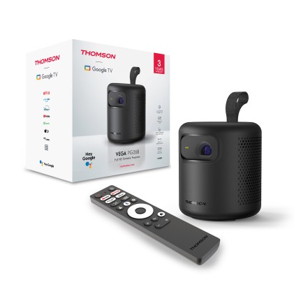 Proiettore Thomson Portatile Smart Batetrua  Led 350Nit Ottica Corta