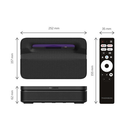 Proiettore Thomson Portatile Smart Laser Ottica Ultra Corta Wifi 600Ni