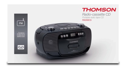 Thomson RK200CD impianto stereo portatile Analogico 2,4 W AM, FM Nero Riproduzione MP3