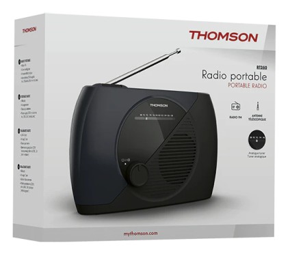 Thomson RT350 radio Portatile Analogico Nero