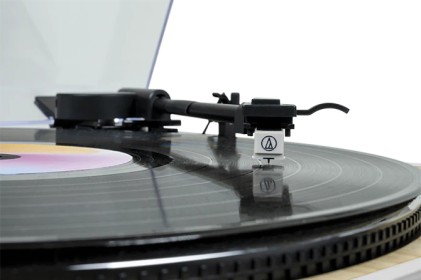 Thomson TT300 Giradischi con trasmissione a cinghia Bianco, Legno