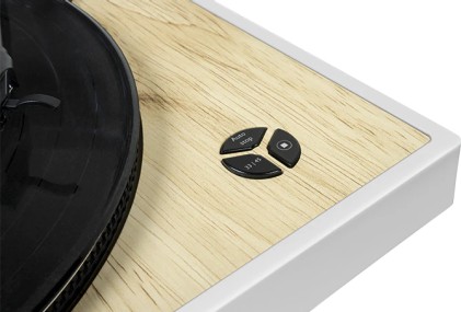 Thomson TT300 Giradischi con trasmissione a cinghia Bianco, Legno