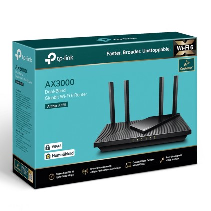 Router F (FTTH* | FTTB | Ethernet), fino a 1Gbps, Wi-Fi 6 AX3000