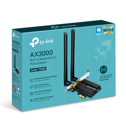 Scheda Ax3000 Wifi Pci-E Bt 5.O 2402Mbps 5Ghz+74Mbps 2.4Ghz 2 Ant.