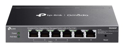 Switch Omada 6-Portgb Easy Man 4Poe 4Xgb Poe+2P 1Gb No Poe Fanless Sdn