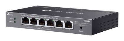 Switch Omada 6-Portgb Easy Man 4Poe 4Xgb Poe+2P 1Gb No Poe Fanless Sdn