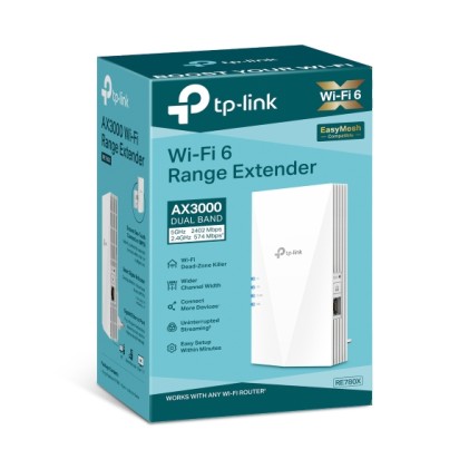TP-Link RE780X moltiplicatore di rete Ricevitore di rete Bianco 10, 100, 1000 Mbit/s