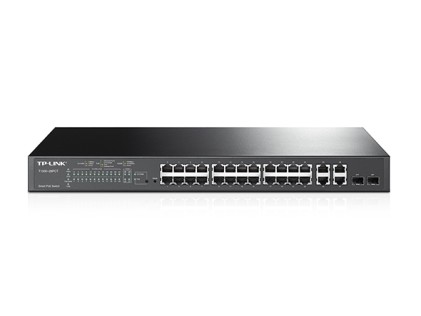 TP-LINK 24-Port 10/100MBit/s + 4-Port Gigabit PoE+ Smart Switch 24 10/100MBit/s RJ45 Ports 4 Gigabit RJ45 Ports + 2 Combo SFP