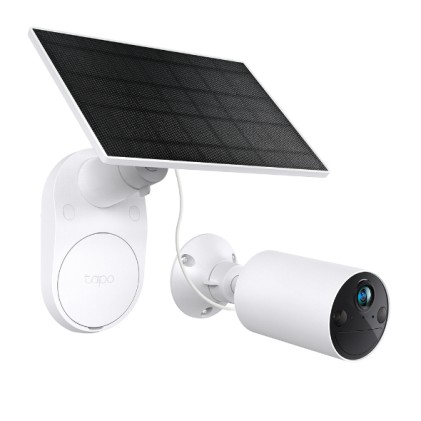Tapo C410 KIT Telecamera Wi-Fi Esterno a Batteria 2K 3MP con Panello Solare, Visione Notturna a Colori