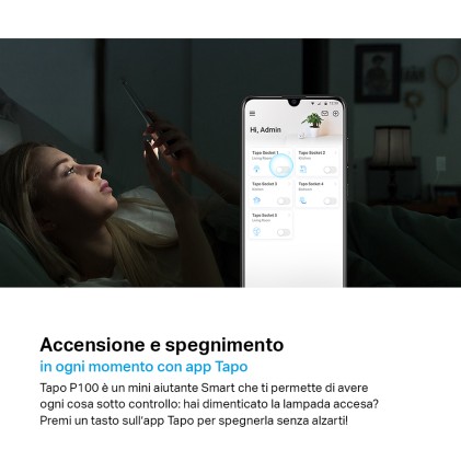 Presa intelligente TP-Link Tapo P100 2300 W Bianco
