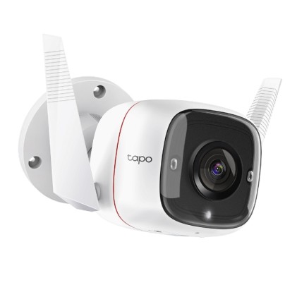 TP-Link Tapo TC65 Telecamera di Sicurezza WiFi da Esterno 2K+3MP - Visione Notturna - Rilevazione Movimento - Allarme Luminoso e Sonoro - Audio Bidirezionale
