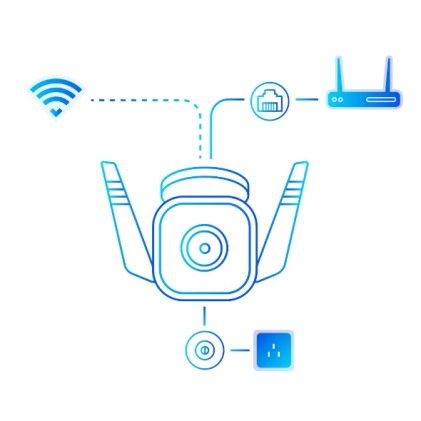 TP-Link Tapo TC65 Telecamera di Sicurezza WiFi da Esterno 2K+3MP - Visione Notturna - Rilevazione Movimento - Allarme Luminoso e Sonoro - Audio Bidirezionale