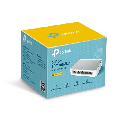 Switch 5P 10/100Mbps Tp-Link Case In Plastica